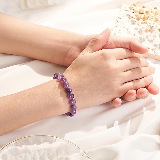 Green Stone Anxiety Relief Bracelet – Natural Crystal Yoga Gift for Men & Women