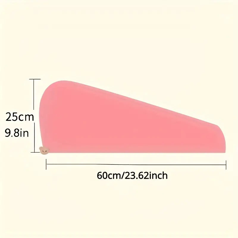 1pc Women’s Quick-Dry Microfiber Hair Drying Hat – Super Absorbent Towel Cap