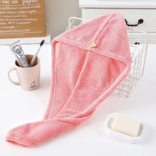 1pc Women’s Quick-Dry Microfiber Hair Drying Hat – Super Absorbent Towel Cap