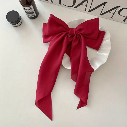 Big Bowknot Ribbon Hair Clip – Elegant Holiday & Party Hair Accessory