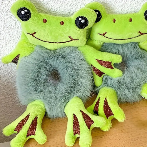Cartoon Plush Hair Tie for Girls – Soft & Cute Styling Accessory