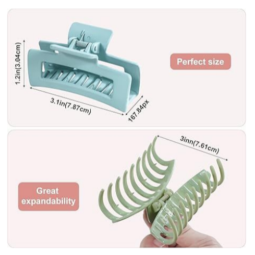 8-Pack Hair Claw Clips – Strong Hold Matte & Acrylic Clips for All Hair Types