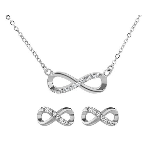 J.Rosée Swarovski Crystal Jewelry Set – 18K Gold-Plated Necklace & Earrings for Women
