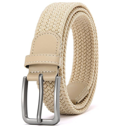 Men’s Braided Stretch Belt – Woven Elastic Golf & Casual Belt with Gift Box