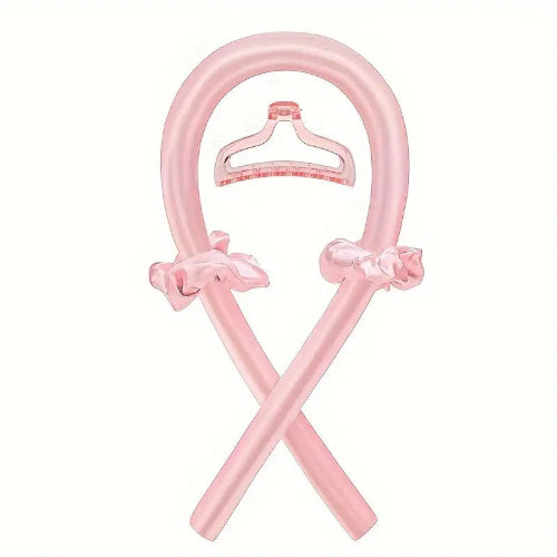 Minimalist Fabric Hair Curler with Bow – Christmas Hairstyling Accessory
