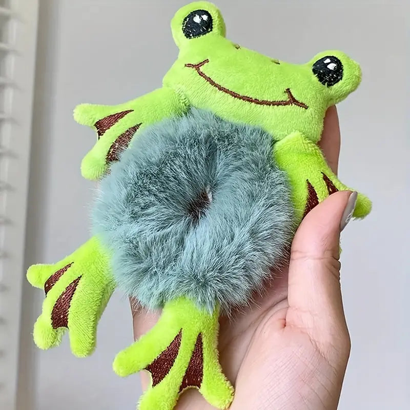 Cartoon Plush Hair Tie for Girls – Soft & Cute Styling Accessory