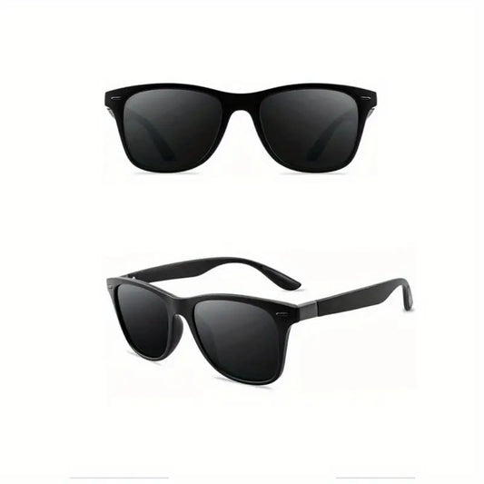 Vintage Style Glasses – Black Frame with Red Accents, Unisex