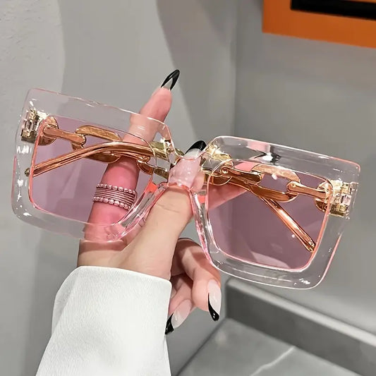 Women’s Fashion Glasses – Rose Gold & Clear Frames, Lightweight Statement Eyewear