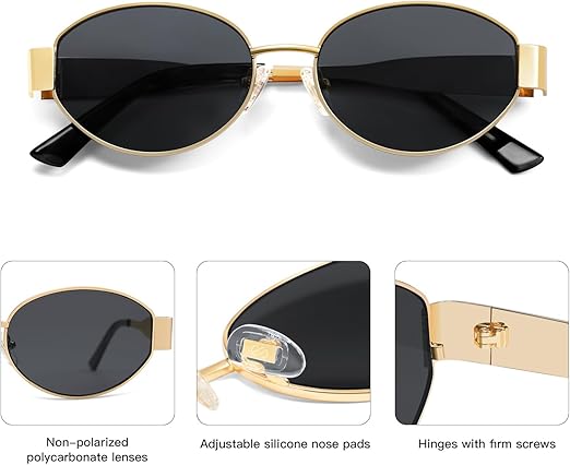 Retro Oval Sunglasses – Trendy Unisex UV400 Shades (SJ1217)